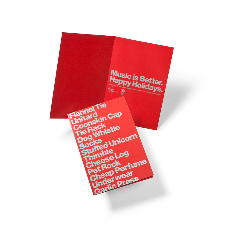 VIRGIN RECORDS HOLIDAY CARD
